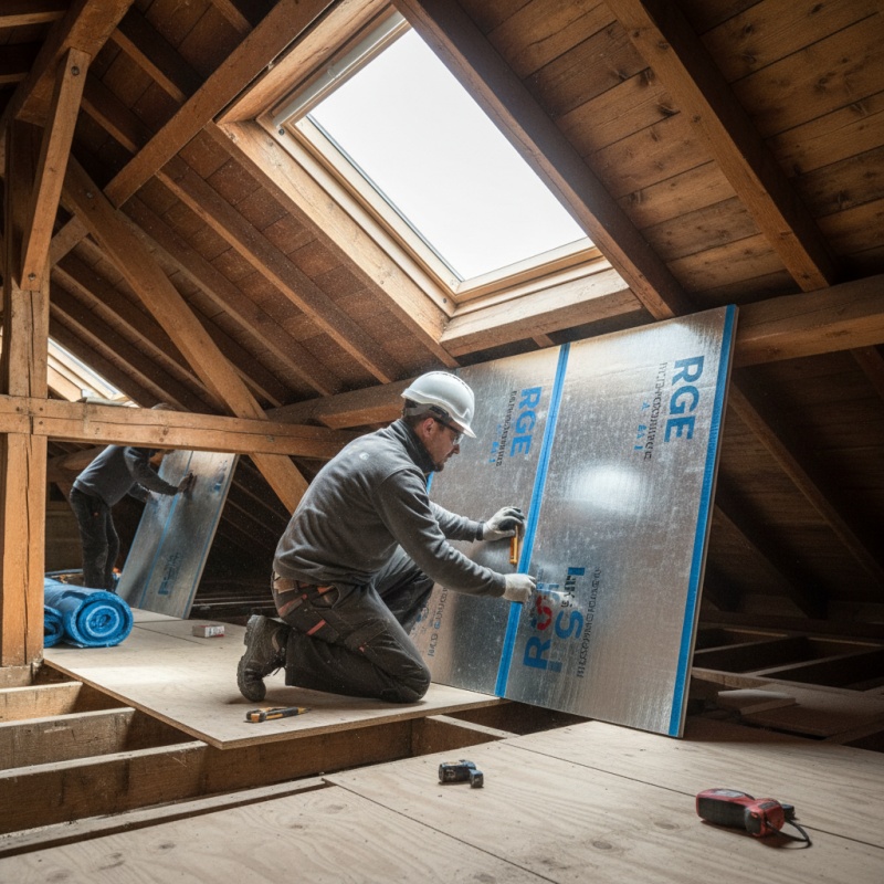 Artisan RGE réalisant des travaux d'isolation éligibles à MaPrimeRénov'