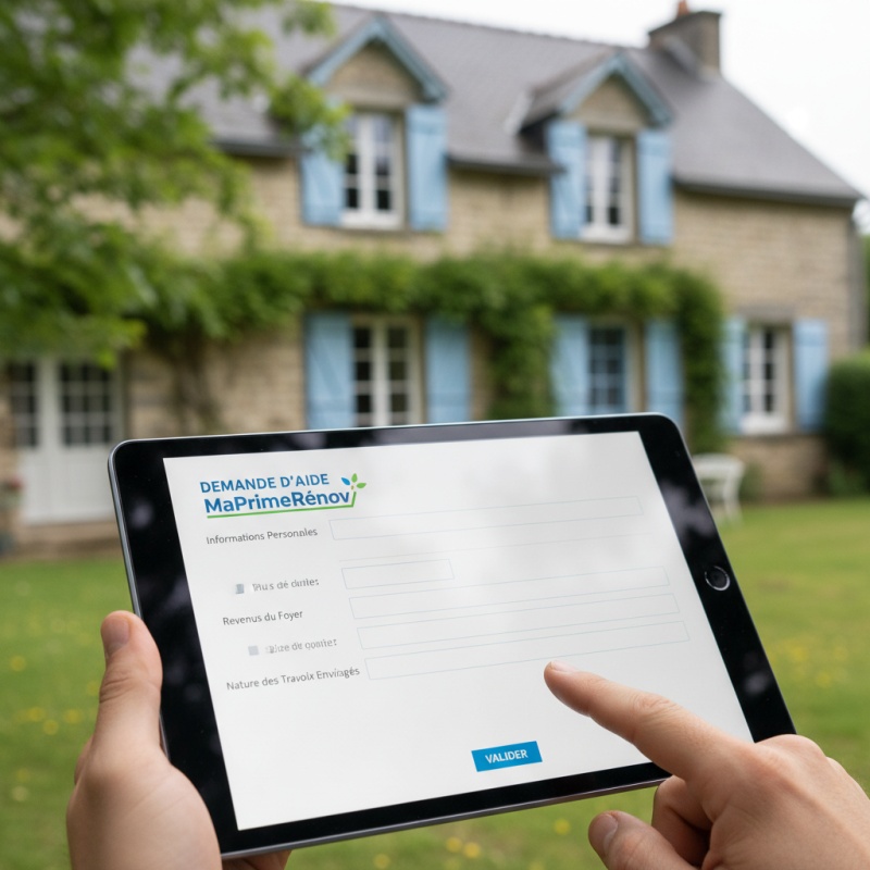 Détail du formulaire d'aide MaPrimeRénov' pour financer un audit énergétique.