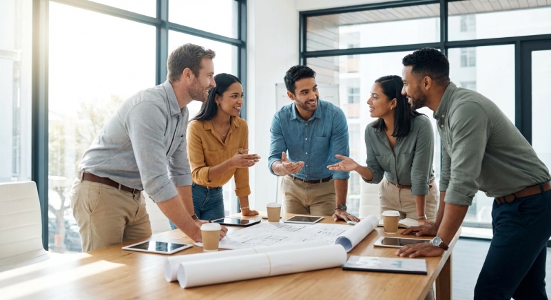 Réunion de conseil syndical examinant un plan pluriannuel de travaux